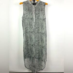 Urban Outfitters Luminere Gray Black Snake Print Sleeveless Tunic Blouse‎ Top